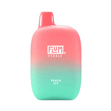 Peach Icy Flavored Flum Pebble 6000 Disposable Vape Device 6000 Puffs | thesmokeplug.com - 1PC