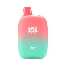Peach Icy Flavored Flum Pebble 6000 Disposable Vape Device 6000 Puffs | thesmokeplug.com - 10PK