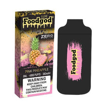 Pink Pineapple Flavored Foodgod Luxe ZERO 0% Disposable Vape Device 2400 puffs