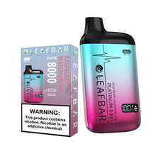 Raspberry Watermelon Flavored Leaf Bar Platinum Disposable Vape Device 8000 Puffs 3PK | thesmokeplug.com