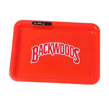Red Backwoods Rolling Tray Led Usb Charging Luminous Plate Smoking Accessories - The Smoke Plug