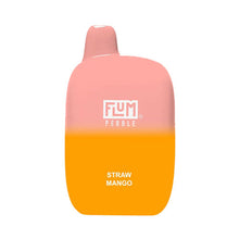 Straw Mango Flavored Flum Pebble 6000 Disposable Vape Device 6000 Puffs | thesmokeplug.com - 10PK