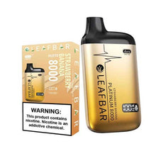 Strawberry Banana Flavored Leaf Bar Platinum Disposable Vape Device 8000 Puffs 3PK | thesmokeplug.com