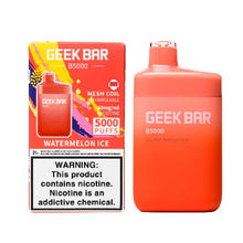 Watermelon Ice Flavored Geek Bar B5000 Disposable Vape Device - 5000 Puffs | thesmokeplug.com - 1PC | thesmokeplug.com