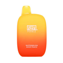 Watermelon Sour Peach Flavored Flum Pebble Disposable Vape Device - 6000 Puffs | thesmokeplug.com - 10PK