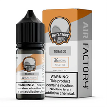 Air Factory Tobacco 30ml | Salt Nicotine E-Liquid | thesmokeplug.com