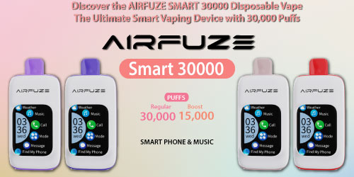 Discover the AIRFUZE SMART 30000 Disposable Vape: The Ultimate Smart Vaping Device with 30,000 Puffs