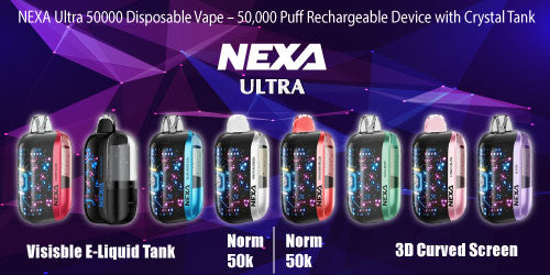 NEXA Ultra 50000 Disposable Vape – 50,000 Puff Rechargeable Device with Crystal Tank