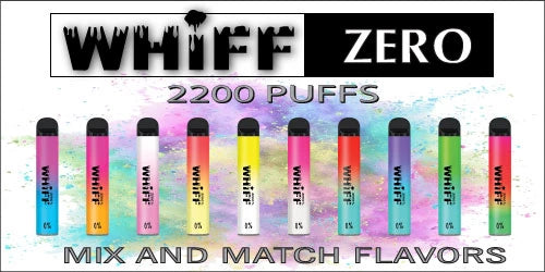 Whiff ZERO 0% Disposable Vape Best Selling Device.