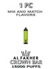 Al Fakher Crown Bar Disposable Vape Device | 15000 Puffs - 1PC