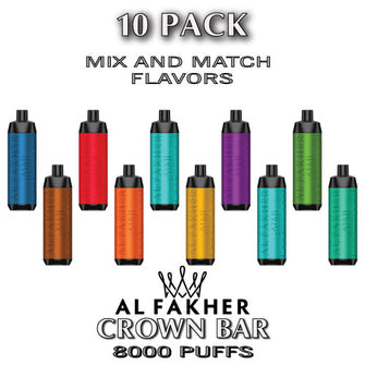 Fakher Crown Bar Disposable Vape Device | 8000 Puffs - 10PK