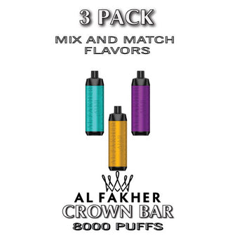 Fakher Crown Bar Disposable Vape Device | 8000 Puffs - 3PK