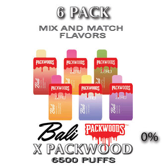 Bali X Packwoods 0% Disposable Vape Device | 6500 PUFFS - 6PK | thesmokeplug.com