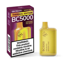 Banana Cake Flavored EB Create BC5000 Thermal Edition Disposable Vape Device - 5000 Puffs | thesmokeplug.com -1PC