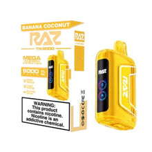 Banana Coconut Flavored Raz TN9000 Disposable Vape Device 10PK | The Smoke Plug