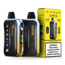 Banana Ice Flavored Rifbar Turbo-X Disposable Vape Device 3PK | The Smoke Plug