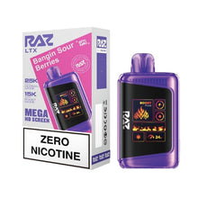 Bangin Sour Berries Flavored Raz LTX DC25000 Zero 0mg Disposable Vape Device - 15K Puffs - 5PC | The Smoke Plug