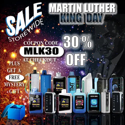 Martin Luther King day specials sales deals on all Disposable vapes