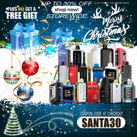 Xmas special on all vapes less 30 percent