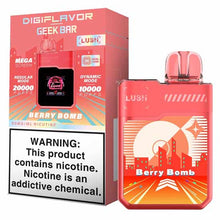 Berry Bomb Flavored Digiflavor Geek Bar LUSH Disposable Vape Device - 20K Puffs - 10PC | The Smoke Plug