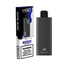 Black Ice Flavored HQD Cuvie Slick Disposable Vape Device 6000 Puffs – 10PK | thesmokeplug.com