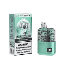 Black Mint Flavored Spaceman 10K Pro Disposable Vape Device 1PC |  The Smoke Plug