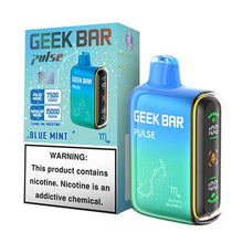 Blue Mint Flavored Geek bar Pulse Disposable Vape Device - 15000 Puffs | thesmokeplug.com - 3PK