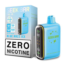 Blue Razz Ice Flavored Geek Bar Pulse ZERO Disposable Vape Device - 15K Puffs - 10PC | The Smoke Plug