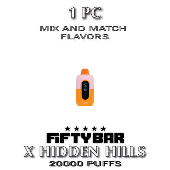 Fifty Bar X Hidden Hills Disposable Vape Device | 20000 Puffs - 1PC