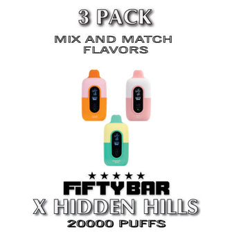 Fifty Bar X Hidden Hills Disposable Vape Device | 20000 Puffs - 3PK