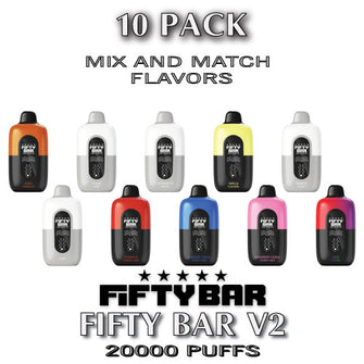 Fifty Bar V2 Disposable Vape Device | 20000 Puffs - 10PK