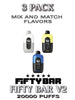 Fifty Bar V2 Disposable Vape Device | 20000 Puffs - 3PK