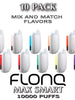 FLONQ Max Smart 5% Disposable Vape Device | 10000 PUFFS - 10PK