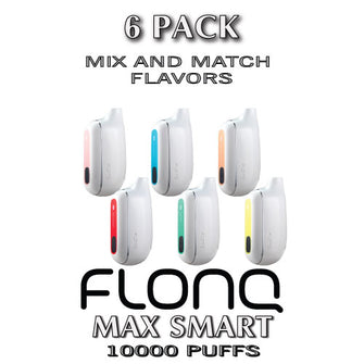 FLONQ Max Smart 5% Disposable Vape Device | 10000 PUFFS - 6PK