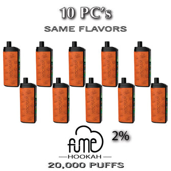 FUME Hookah 2% Disposable Vape Device | 20k Puffs - 10PC