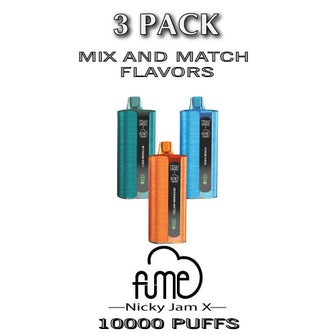 Fume Nicky Jam x Disposable Vape Device | 10000 Puffs - 3PK
