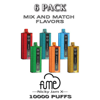Fume Nicky Jam x Disposable Vape Device | 10000 Puffs - 6PK