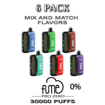Fume PRO ZERO 0% Disposable Vape Device 30000 Puffs - 6PK