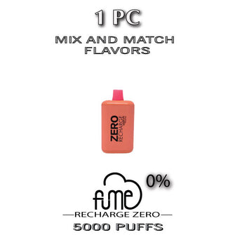 Fume RECHARGE ZERO 0% Disposable Vape Device | 5000 Puffs – 1PC