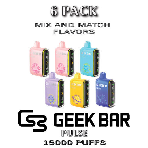Geek Bar Pulse Disposable Vape Device | 15000 Puffs - 6PK The Smoke Plug Geek Bar Pulse Disposable Vape Device | 15000 Puffs - 6PK The Smoke Plug