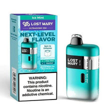 Ice Mint Flavored Lost Mary Ultrasonic Disposable Vape Device - 35k Puffs  | The Smoke Plug