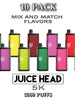 Juice Head 5K Disposable Vape Device | 5000 Puffs – 10PK