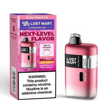 Juicy Peach Ice Flavored Lost Mary Ultrasonic Disposable Vape Device - 35k Puffs  | The Smoke Plug
