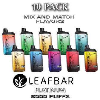 Leaf Bar Platinum Disposable Vape Device | 8000 Puffs - 10PK | thesmokeplug.com