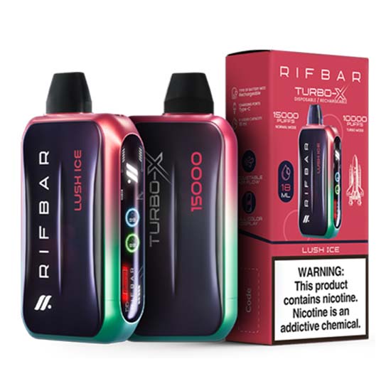 Rifbar Turbo-X Disposable Vape Device | 15000 Puffs - 1PC The Smoke Plug Rifbar Turbo-X Disposable Vape Device | 15000 Puffs - 1PC The Smoke Plug