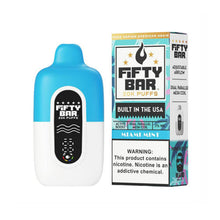 Miami Mint Flavored Fifty Bar V2 Disposable Vape Device - 20000 Puffs - 10PK | The Smoke Plug