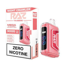 Night Crawler Flavored RAZ TN9000 ZERO Disposable Vape Device - 9000 Puffs | The Smoke Plug