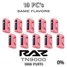 Raz TN9000 ZERO 0% Disposable Vape Device | 9000 Puffs - 10PC