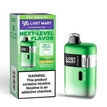 Sour Apple Ice Flavored Lost Mary Ultrasonic Disposable Vape Device - 35k Puffs  | The Smoke Plug