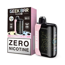 Strawberry B-Pop Flavored Geek Bar Pulse X ZERO Disposable Vape Device - 25K Puffs - 5PC | The Smoke Plug